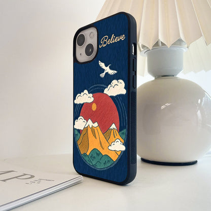 Believe Sky Escape Glass Case