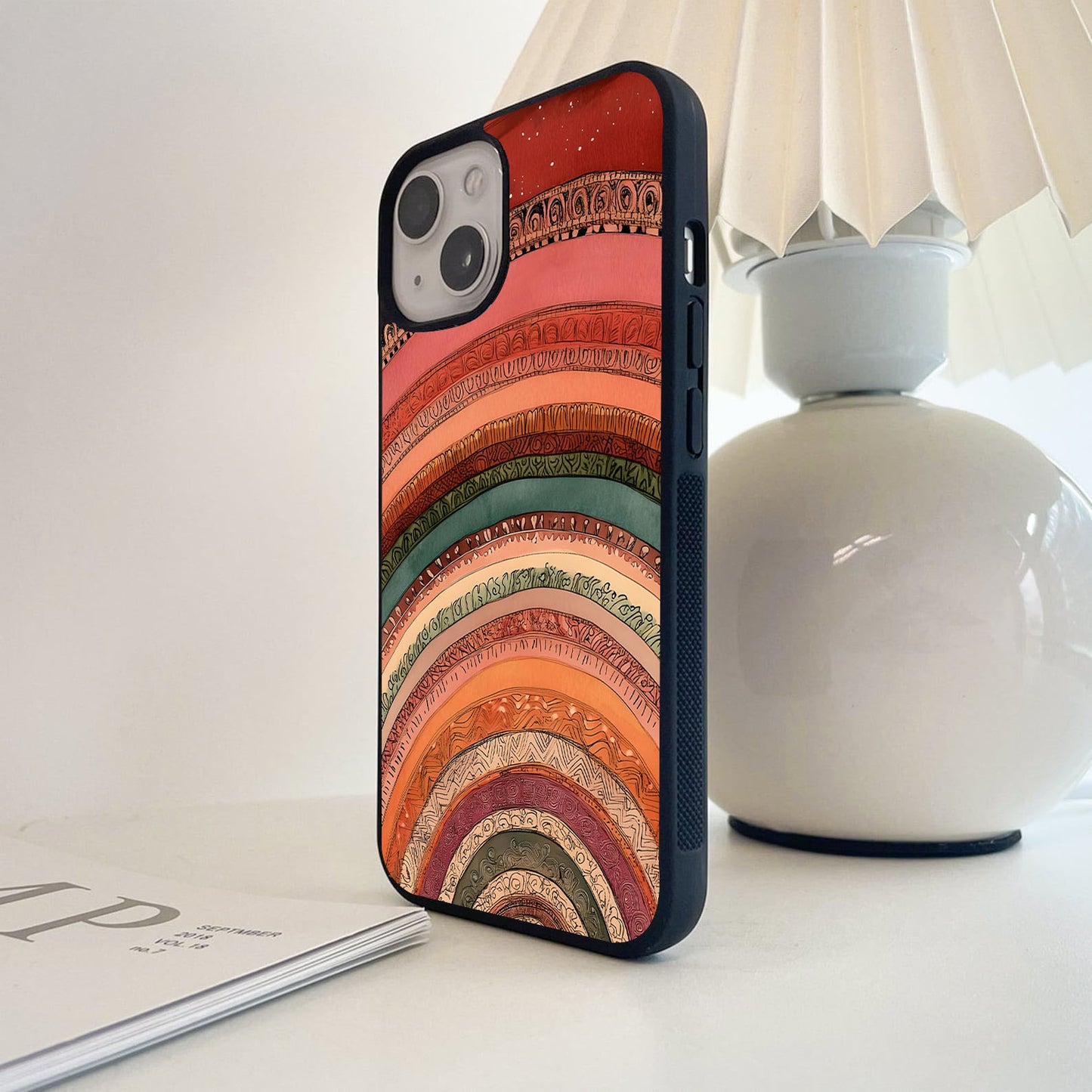 Boho Rainbow Glass Case