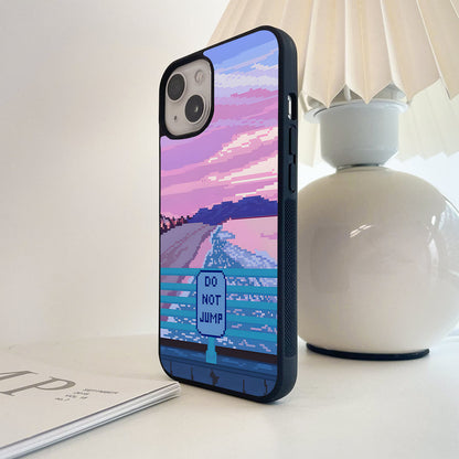 Do not jump sky Glass Case