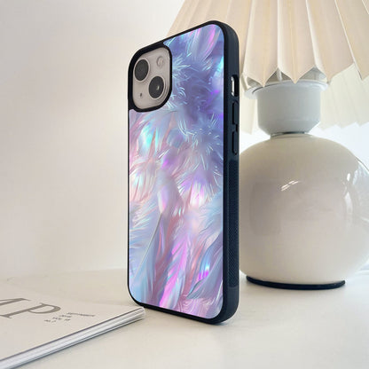 Ethernal Colored Feather Glass Case