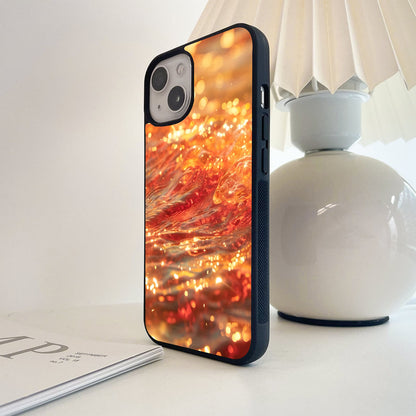 Golden Lava Flow Glass Case