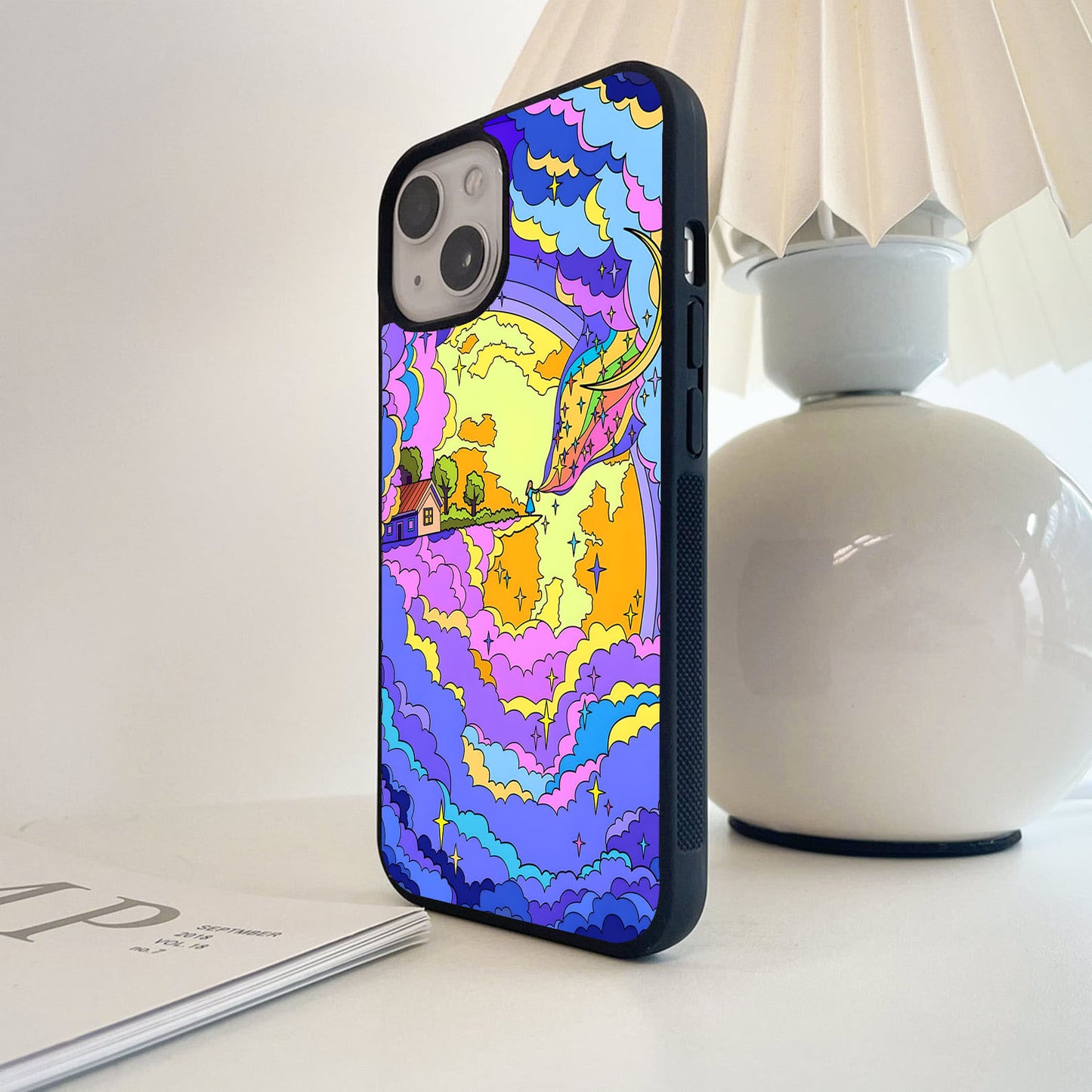 Groovy Art Aesthetic Glass Case