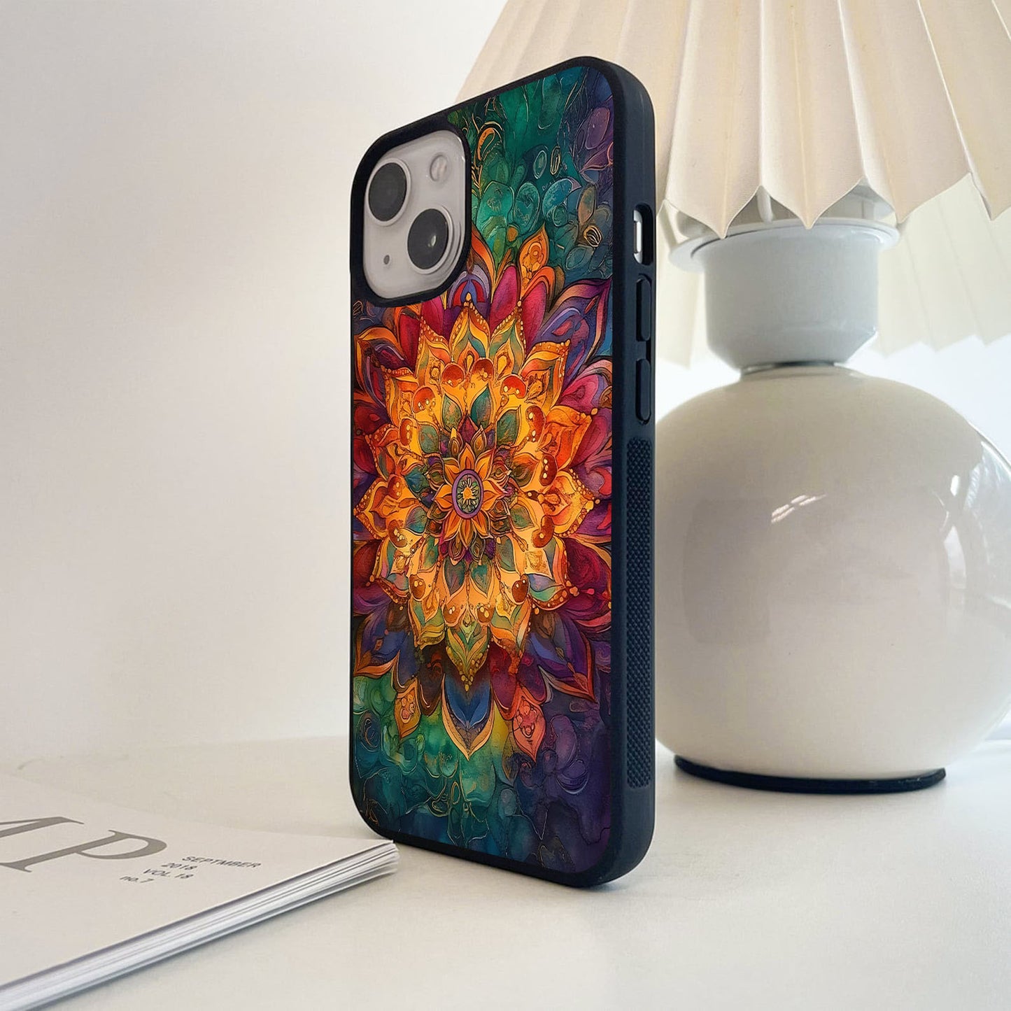 Mandala Vibrants Glass Case