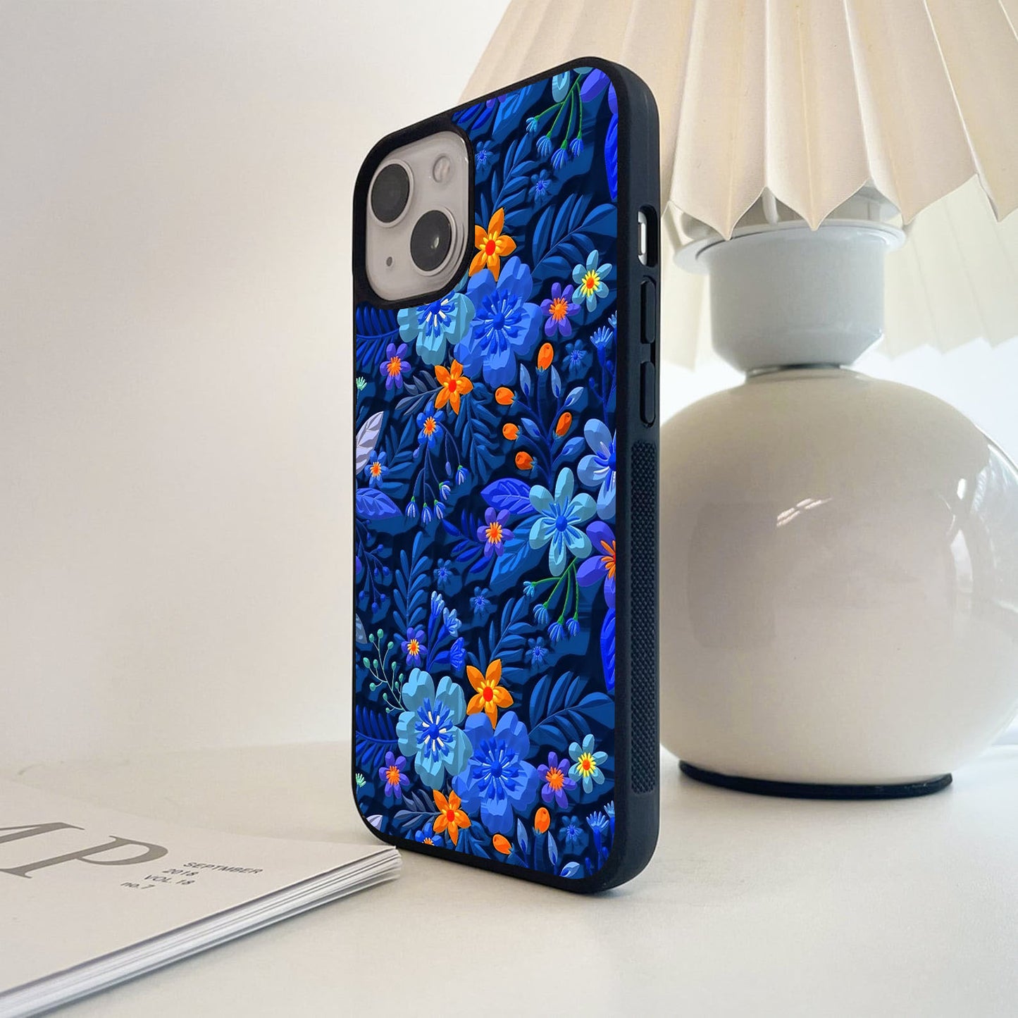 Midnight Floral Pop Glass Case