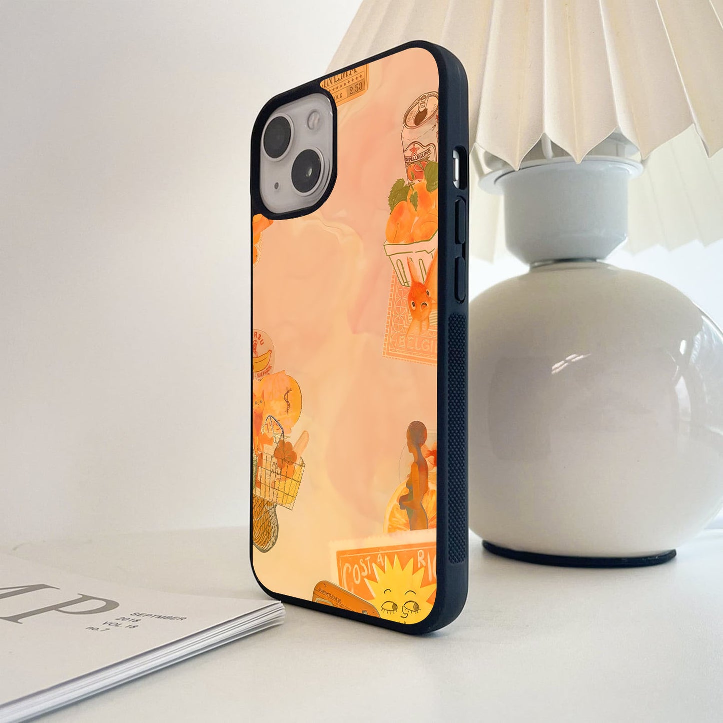 Orange Home Aesthetic Glass Case