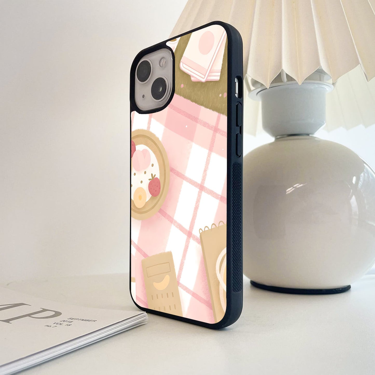 Pink Picnic Day Glass Case