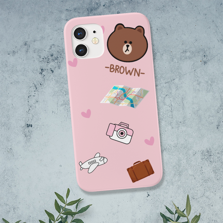 Bunny/Bear Travelling Slim Case Cover With Same Design Holder