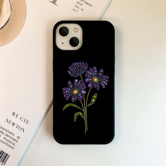 Amethyst Bloom Elegance Glass Case