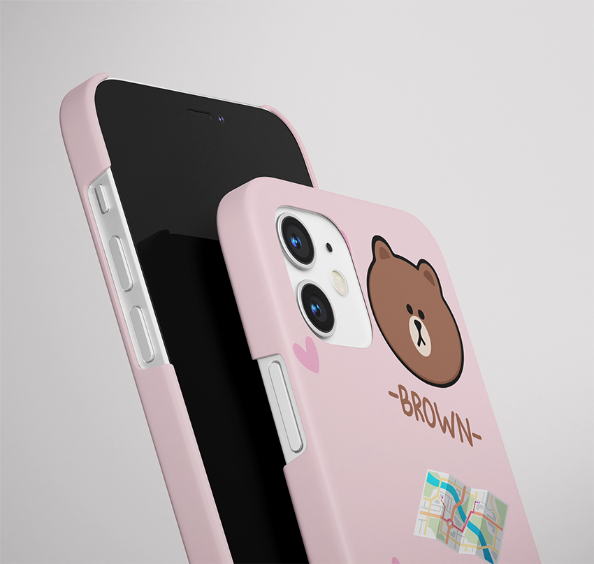 Bunny/Bear Travelling Slim Case Cover With Same Design Holder