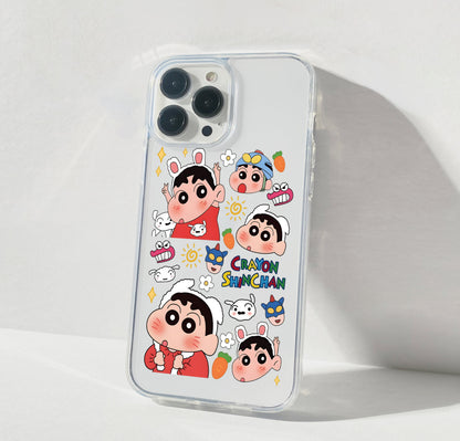 Cute Bunny Shinchan Clear Silicon Cover