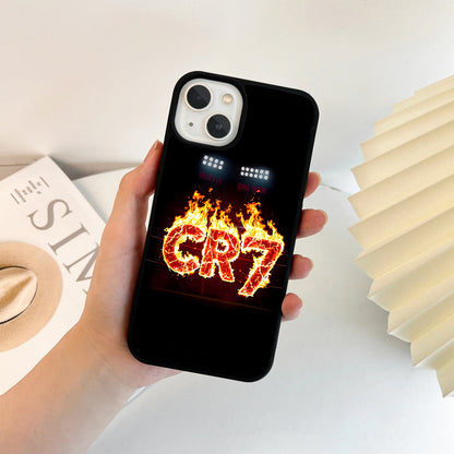 CR7 Flaming Football Glass Case