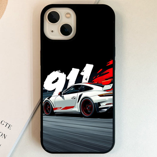 Porsche 911 White Velocity Glass Case