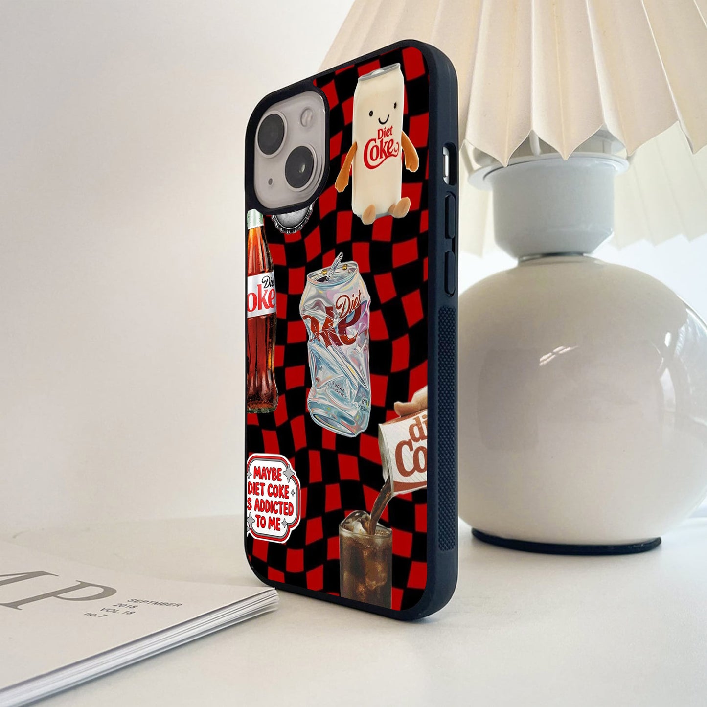 Diet Coke Checkerboard Glass Case