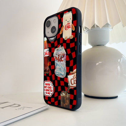 Diet Coke Checkerboard Glass Case