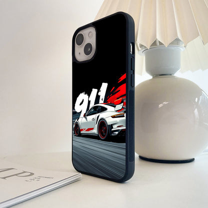Porsche 911 White Velocity Glass Case