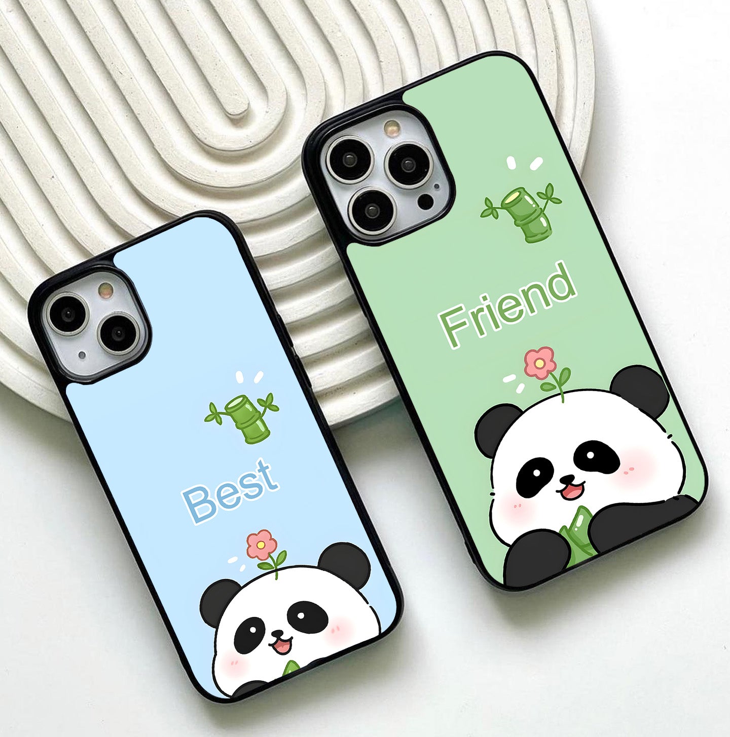 Cute Panda Friend Glass Case
