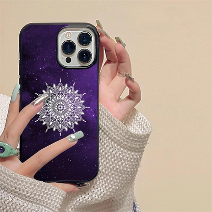 Violet  Sky Mandala pattern Glass Case