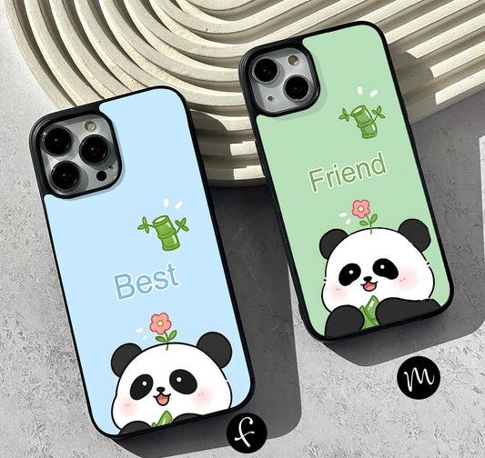 Cute Panda Friend Glass Case