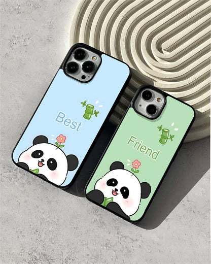 Cute Panda Friend Glass Case