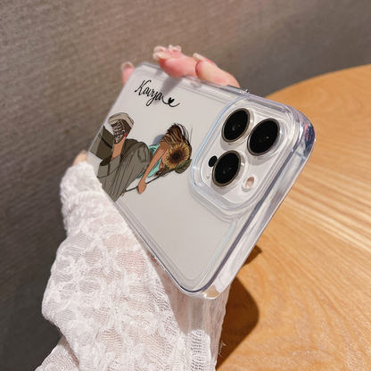 Sunlit Girl Glow Custom Name Clear Silicon Soft Cover