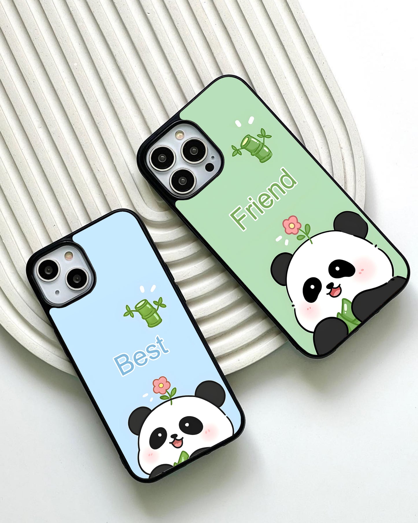 Cute Panda Friend Glass Case