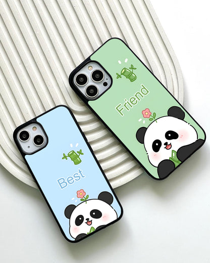 Cute Panda Friend Glass Case