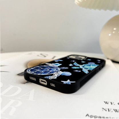 Aqua Turtle Drift Glass Case