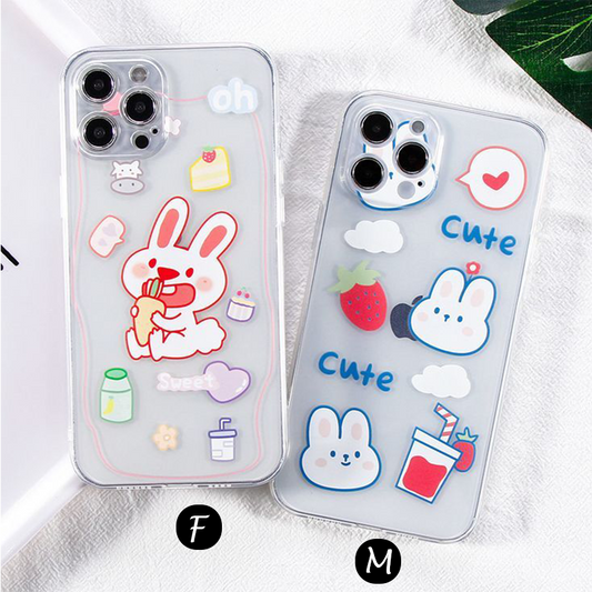 Couple Sweet/Cute Clear Silicon Case Cover