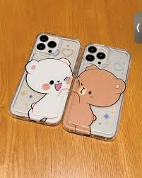 Cuddle Bear Duo Couple Clear Silicon Case