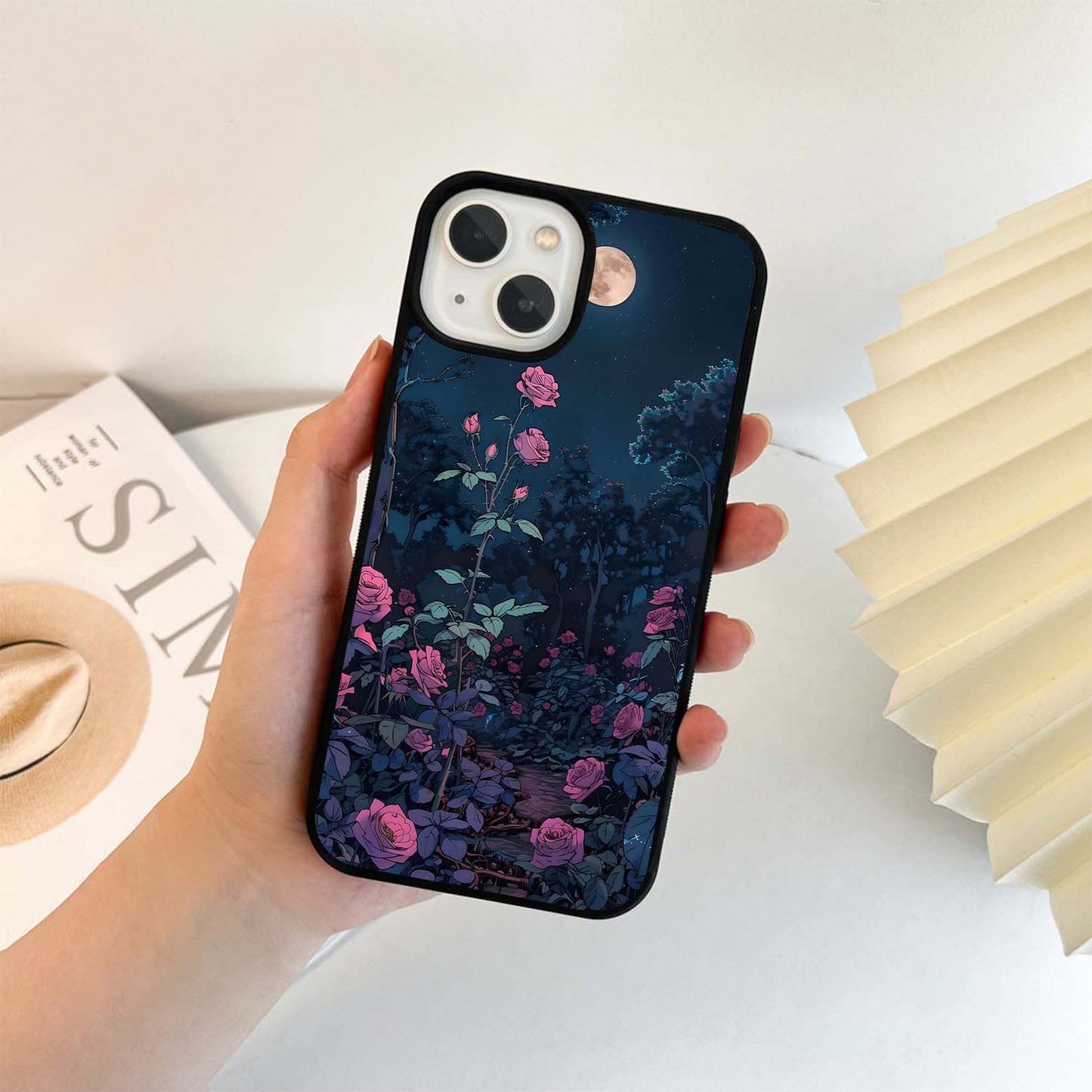 Moonlight Rose Path Glass Case