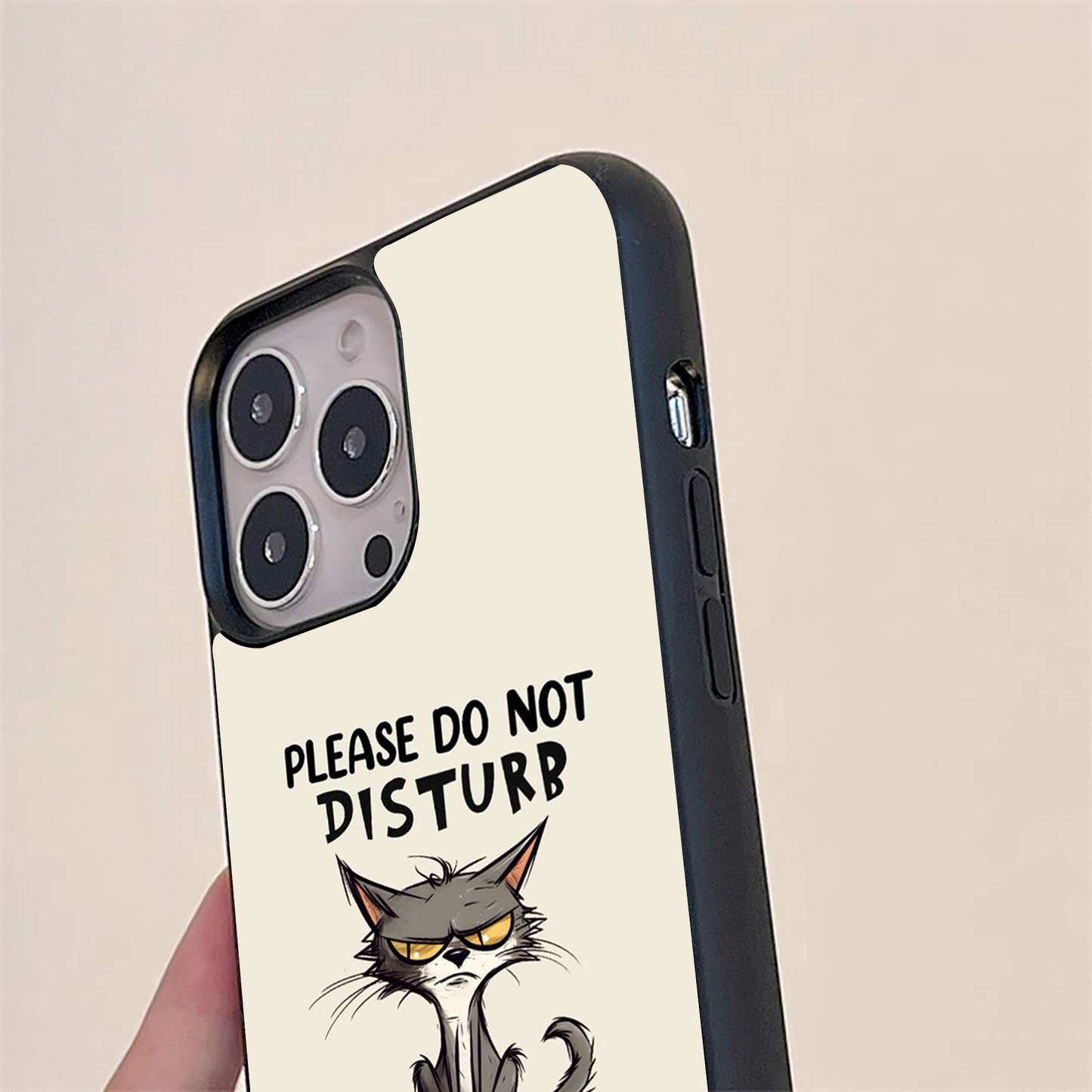 Do Not Disturb Quote Glass Case