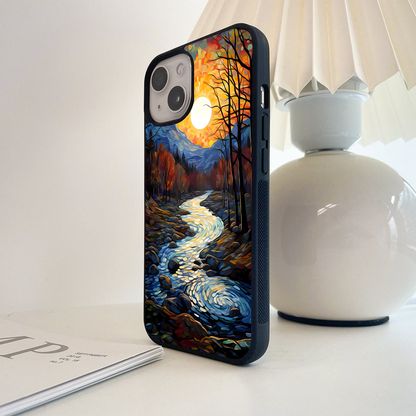 River of Painted Dreams Glass Case