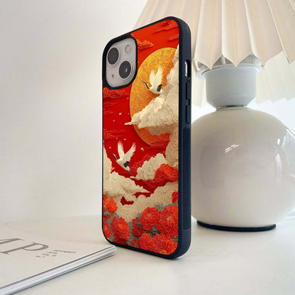 Crimson Sky Soar Glass Case