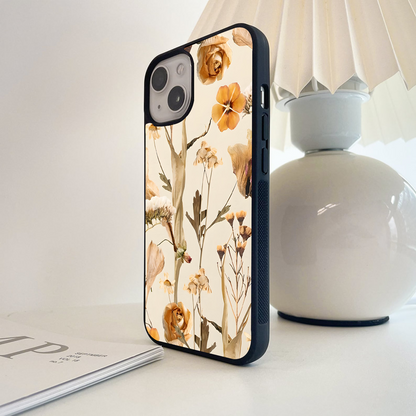 Golden Bloom Stillness Glass Case