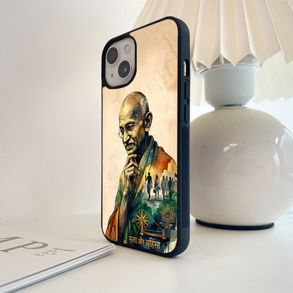 Truth And Ahinsa Glass Case
