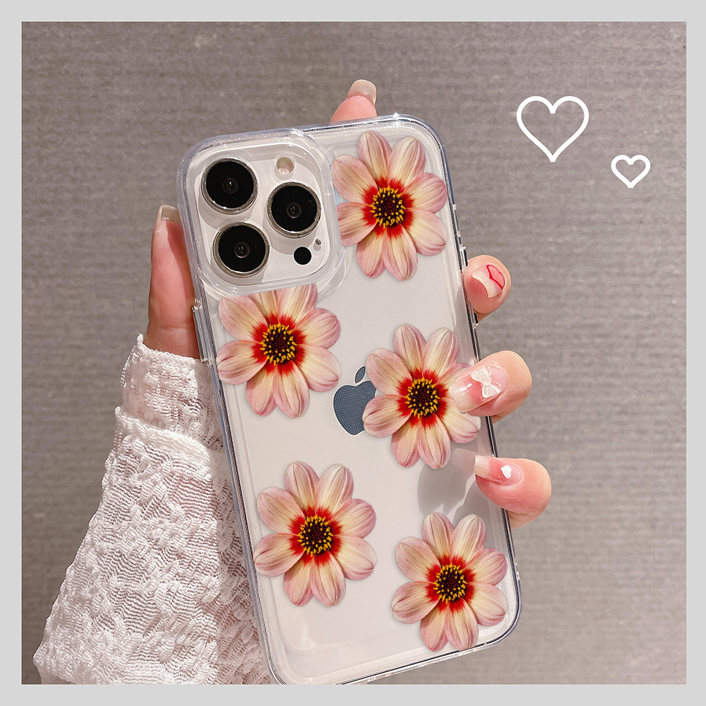 Cute Pastel Flower 2 Clear Silicon Case Cover