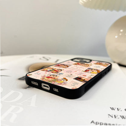Shinchan Sibling Moments Glass Case