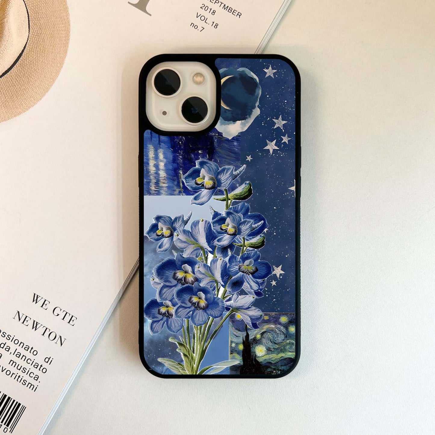 Midnight Orchid Symphony Glass Case