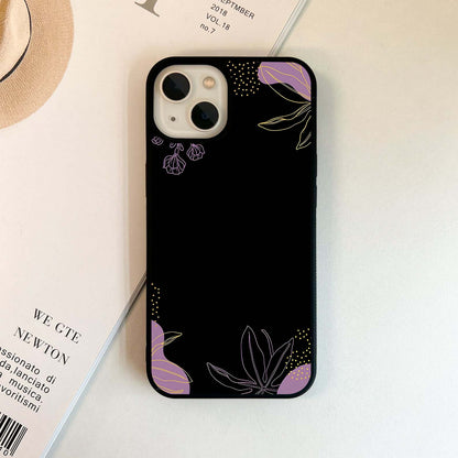 Elegant Line Floral Glass Case