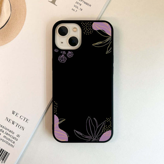 Elegant Line Floral Glass Case