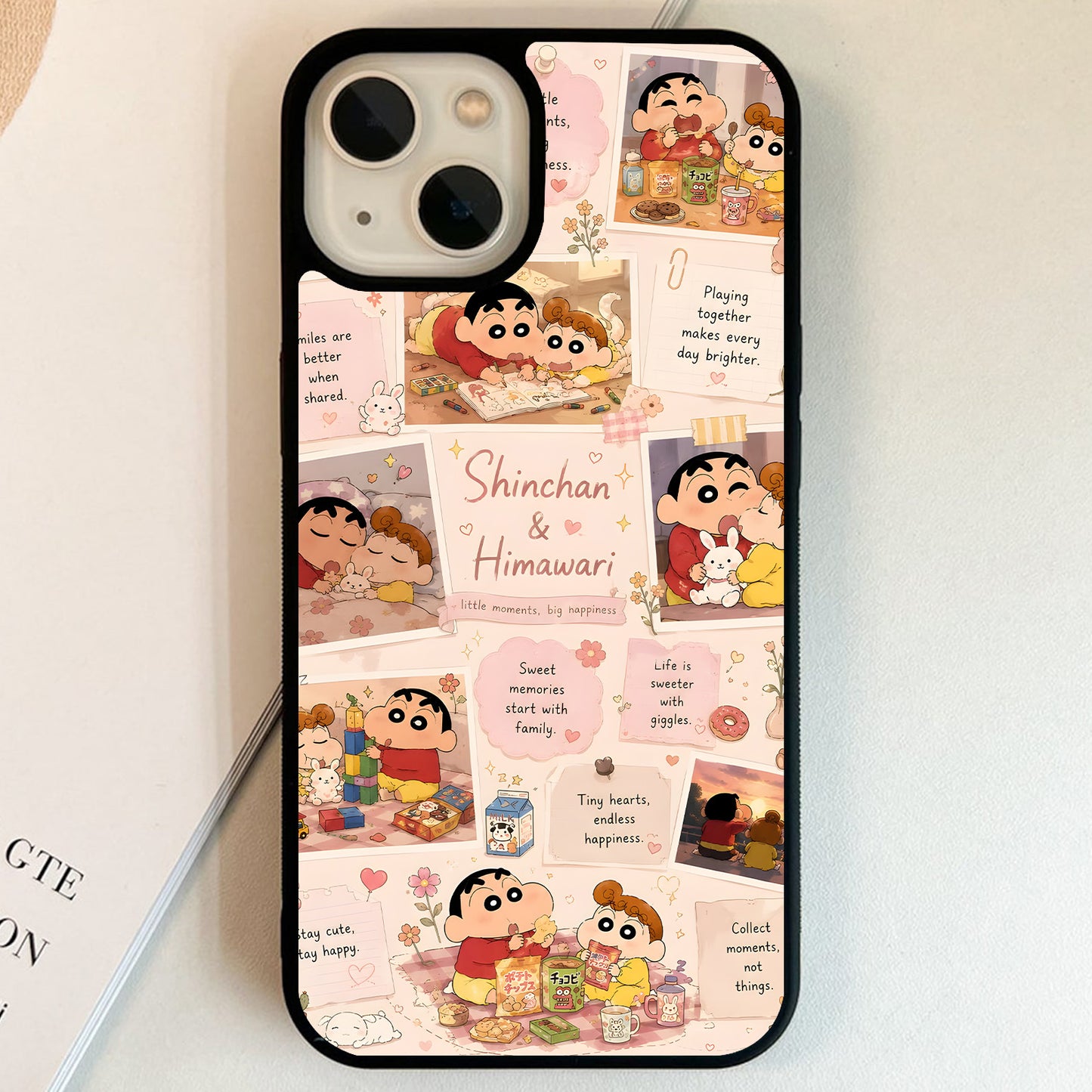 Shinchan Sibling Moments Glass Case