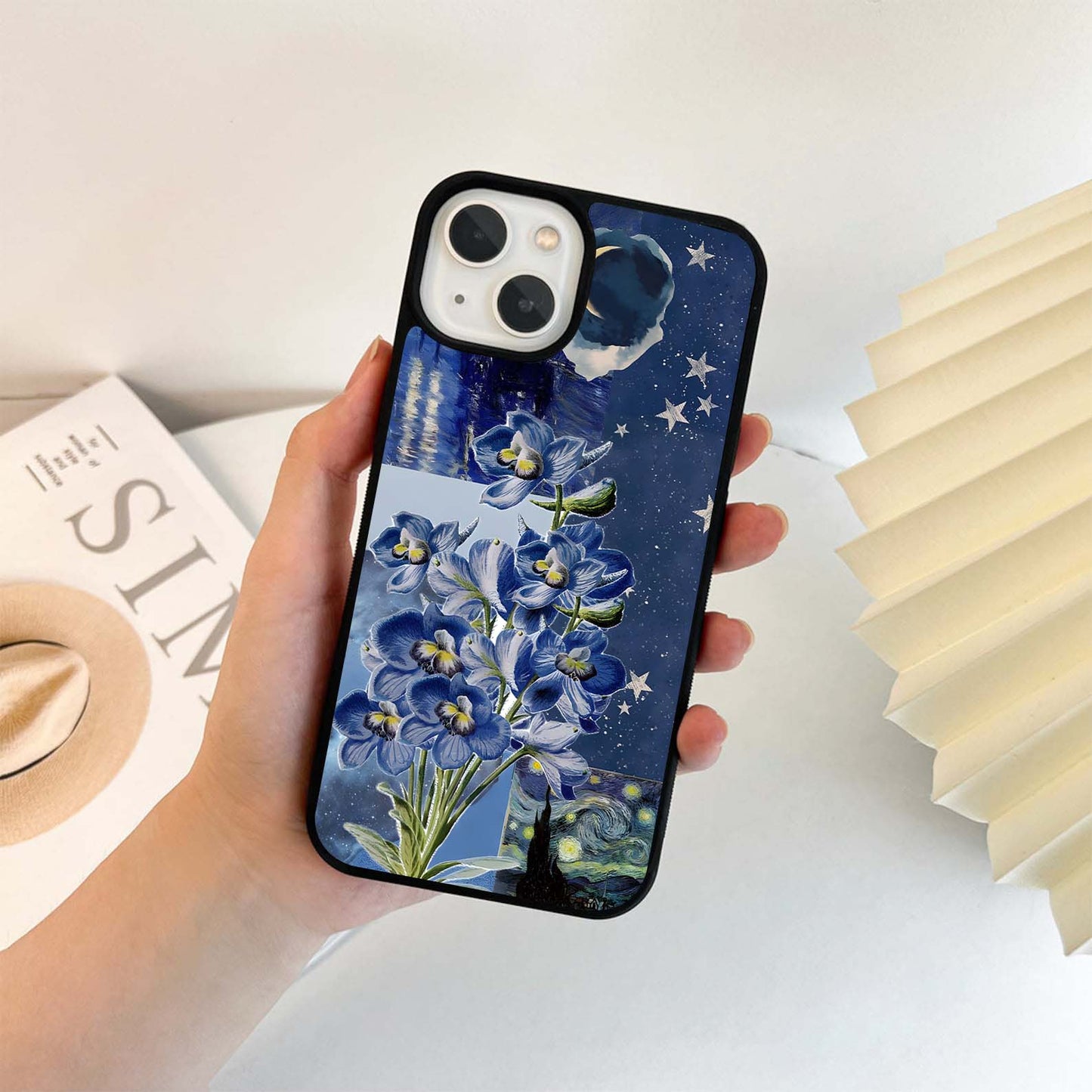 Midnight Orchid Symphony Glass Case