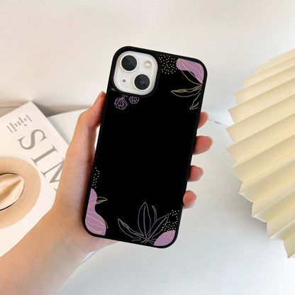 Elegant Line Floral Glass Case