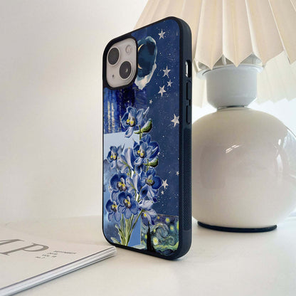 Midnight Orchid Symphony Glass Case