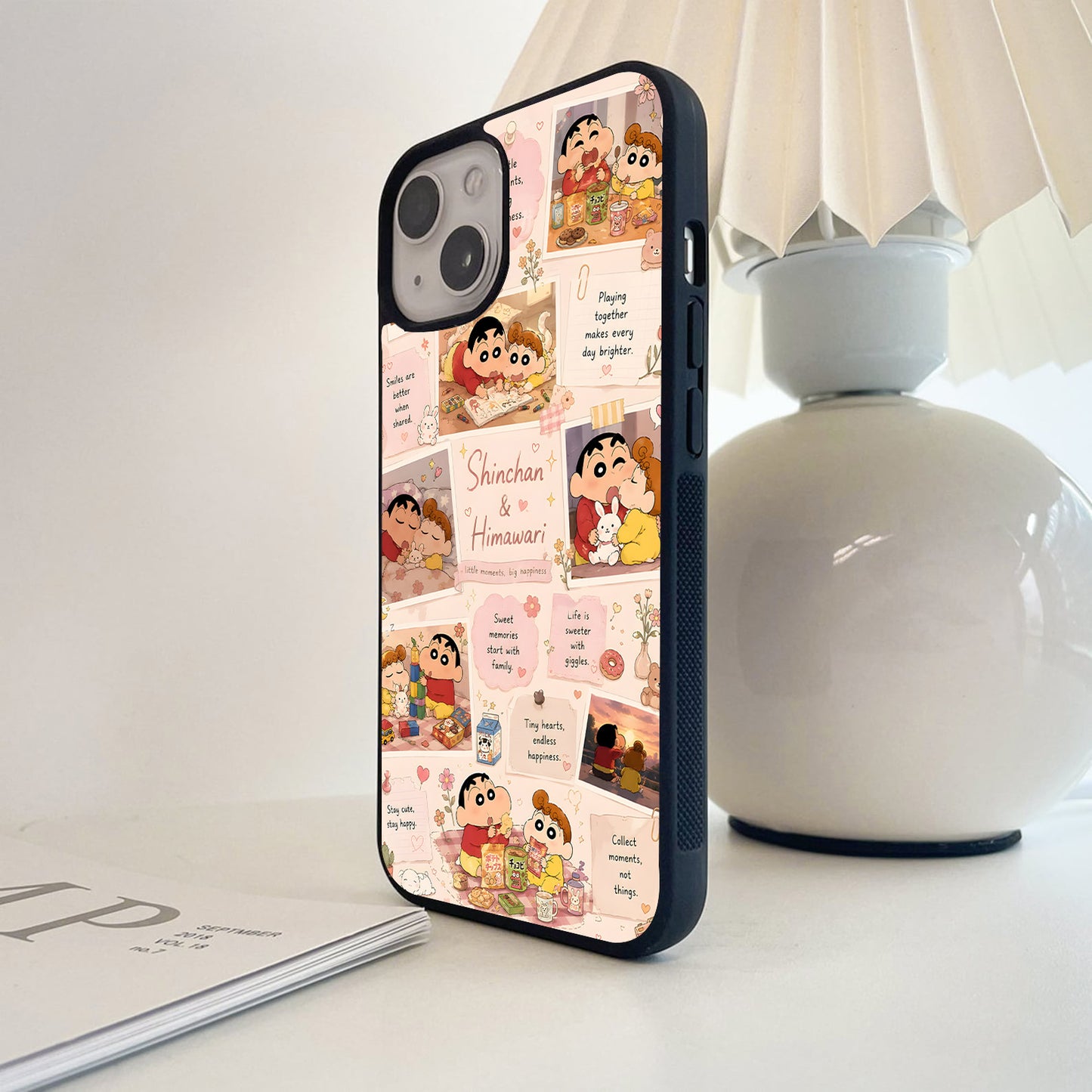 Shinchan Sibling Moments Glass Case