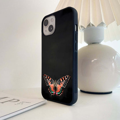 Dark Shade Butterfly Glass Case