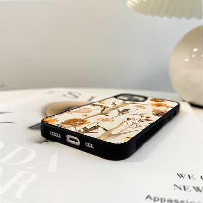 Golden Bloom Stillness Glass Case