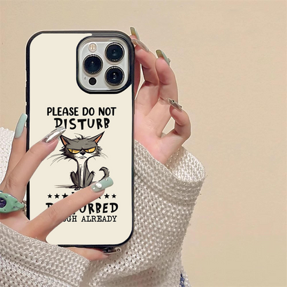 Do Not Disturb Quote Glass Case