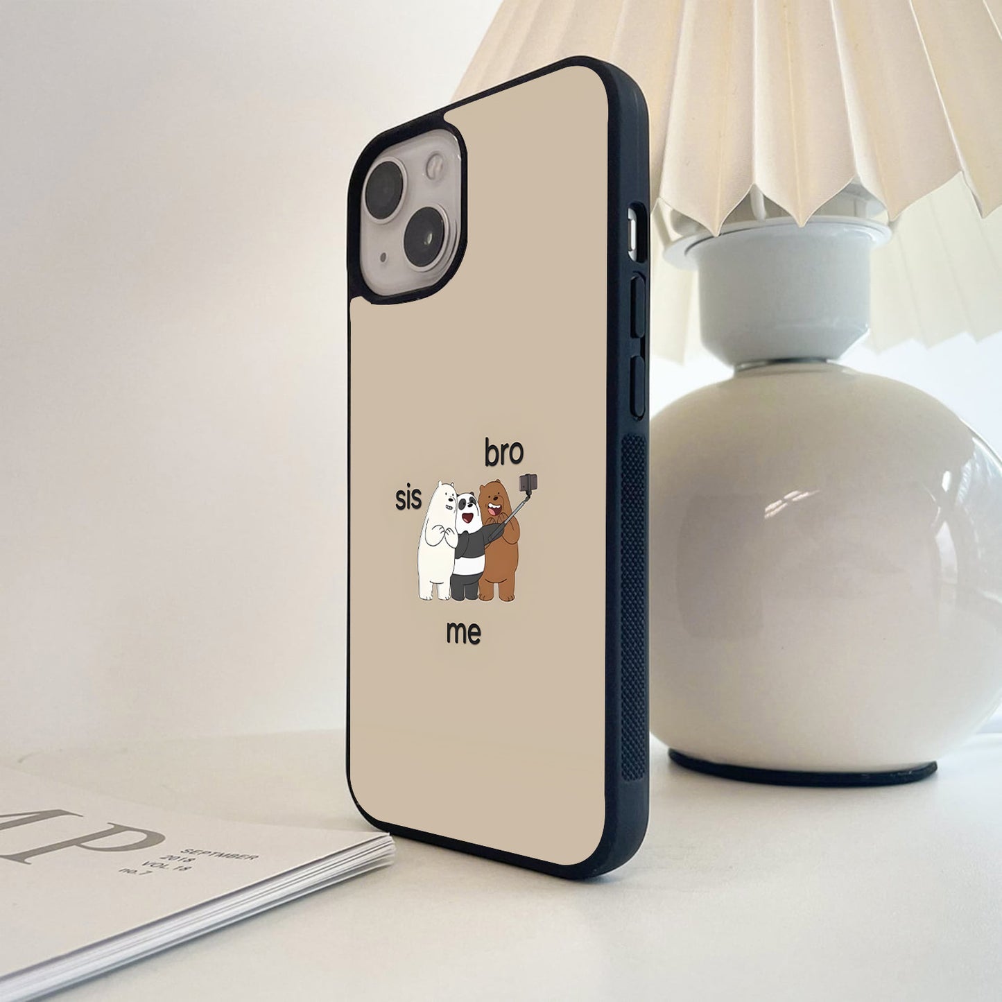 Sibling Squad Selfie Glass Case