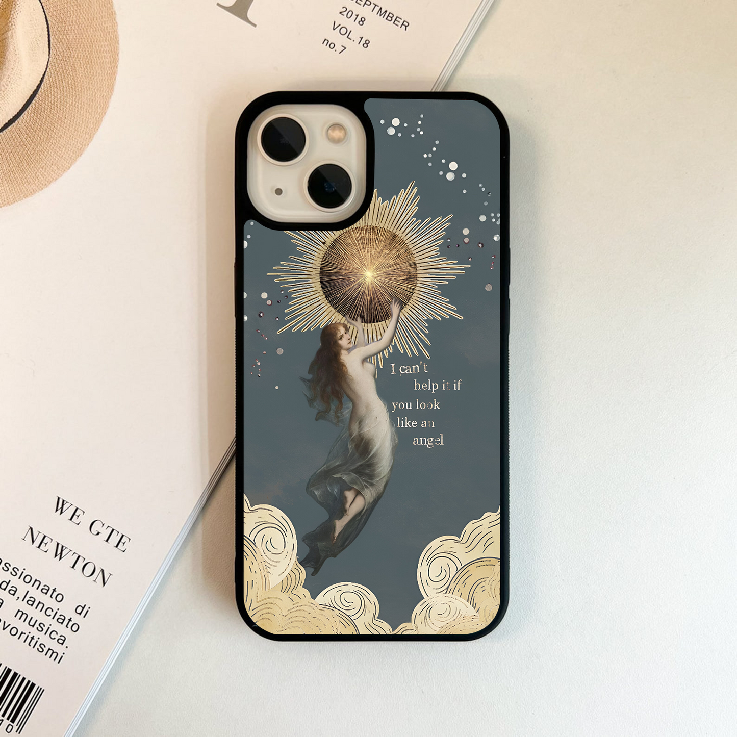 Golden Angel Rise Glass Case